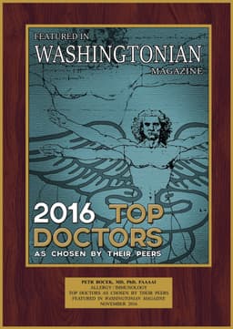 Washingtonian Top Doctor 2016 Award
